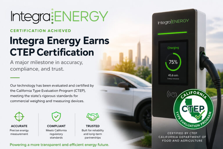 Integra ENERGY Announces Quick-Charge CPMS Achieves CTEP Certification in California